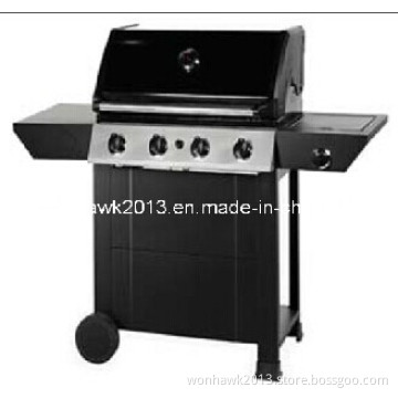 Black Powder Coated BBQ with Four Burners with CE (SB-V35S)